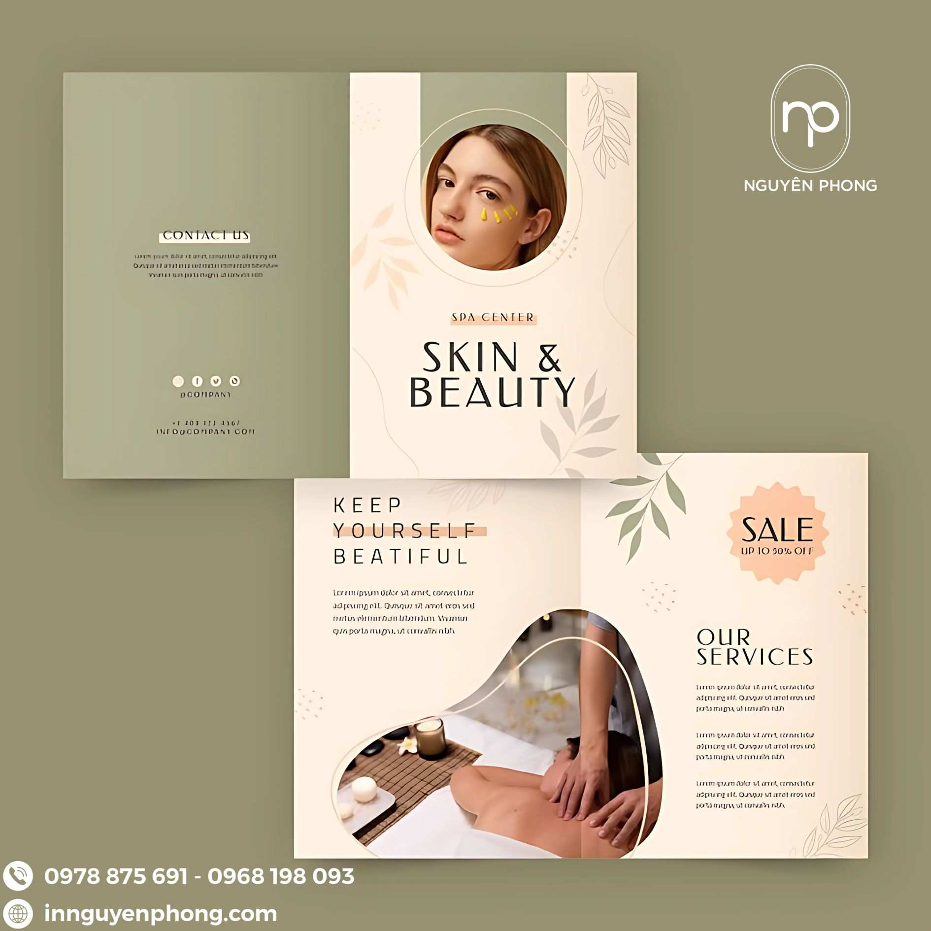 Logo trên brochure spa